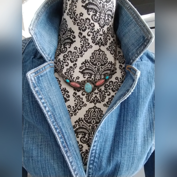Caroline Emmons Turquoise & Corral, Style Rustic Vibe Bib Necklace - Picture 9 of 13